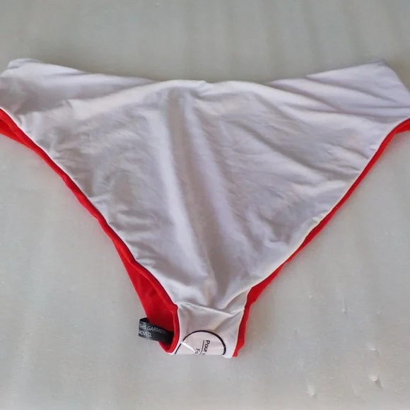 Red High Waist Bikini Bottoms - Picture 7 of 10